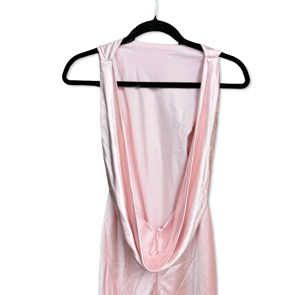 Runaway the Label Raelyn Maxi Dress satin draped Soft Pink gown Revolve XS - Picture 9 of 12